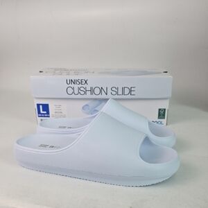 32 Degrees Unisex White Cushion Slide Sandals